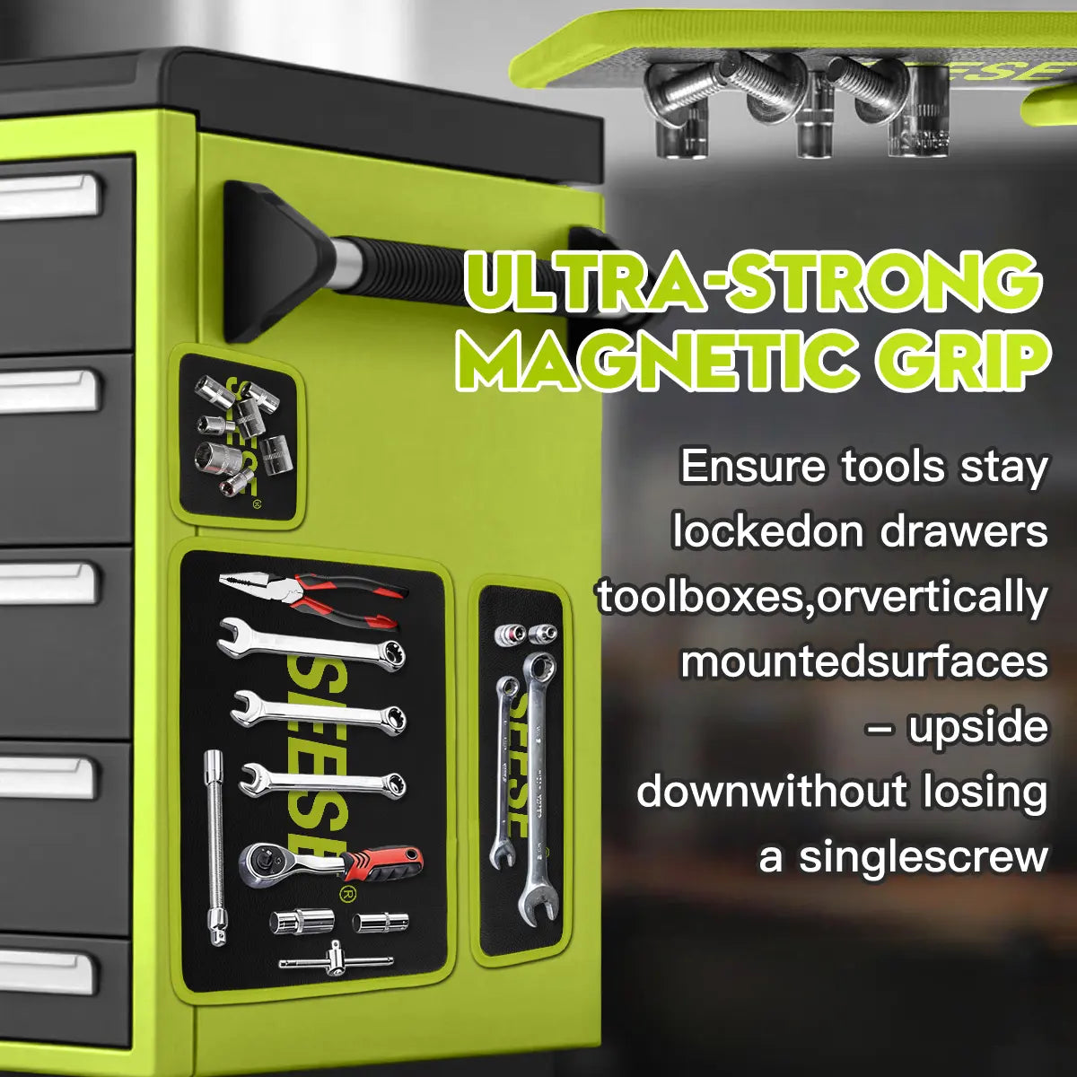 Ultimate 3-Piece Flexible Magnetic Tool Mat & Tray Holder Organizer Set