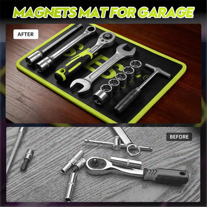 Ultimate 3-Piece Flexible Magnetic Tool Mat & Tray Holder Organizer Set