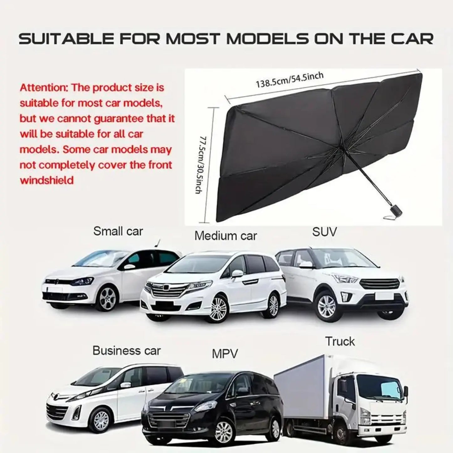 Instant Cool Shield: Complete UV Protection Car Windshield Umbrella