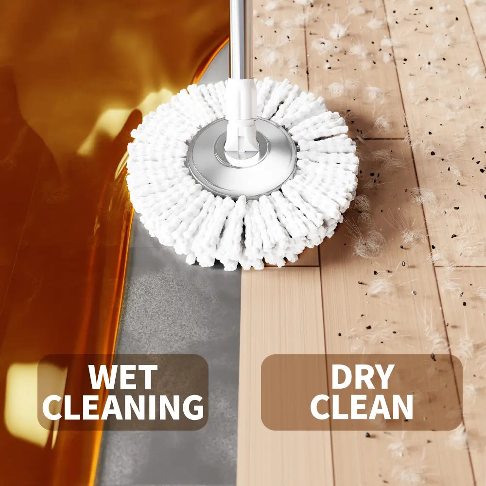Hands-Free Squeeze Mop & Bucket Set with 3 Microfiber Refills