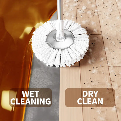 Hands-Free Squeeze Mop & Bucket Set with 3 Microfiber Refills