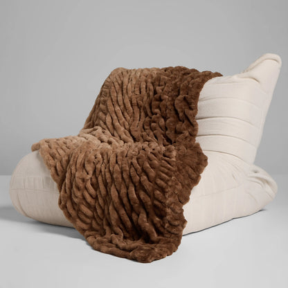 Ultra-Soft Bubble Fleece Luxury Throw Blanket