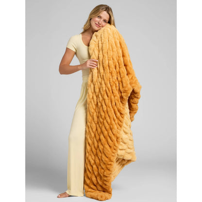 Ultra-Soft Bubble Fleece Luxury Throw Blanket