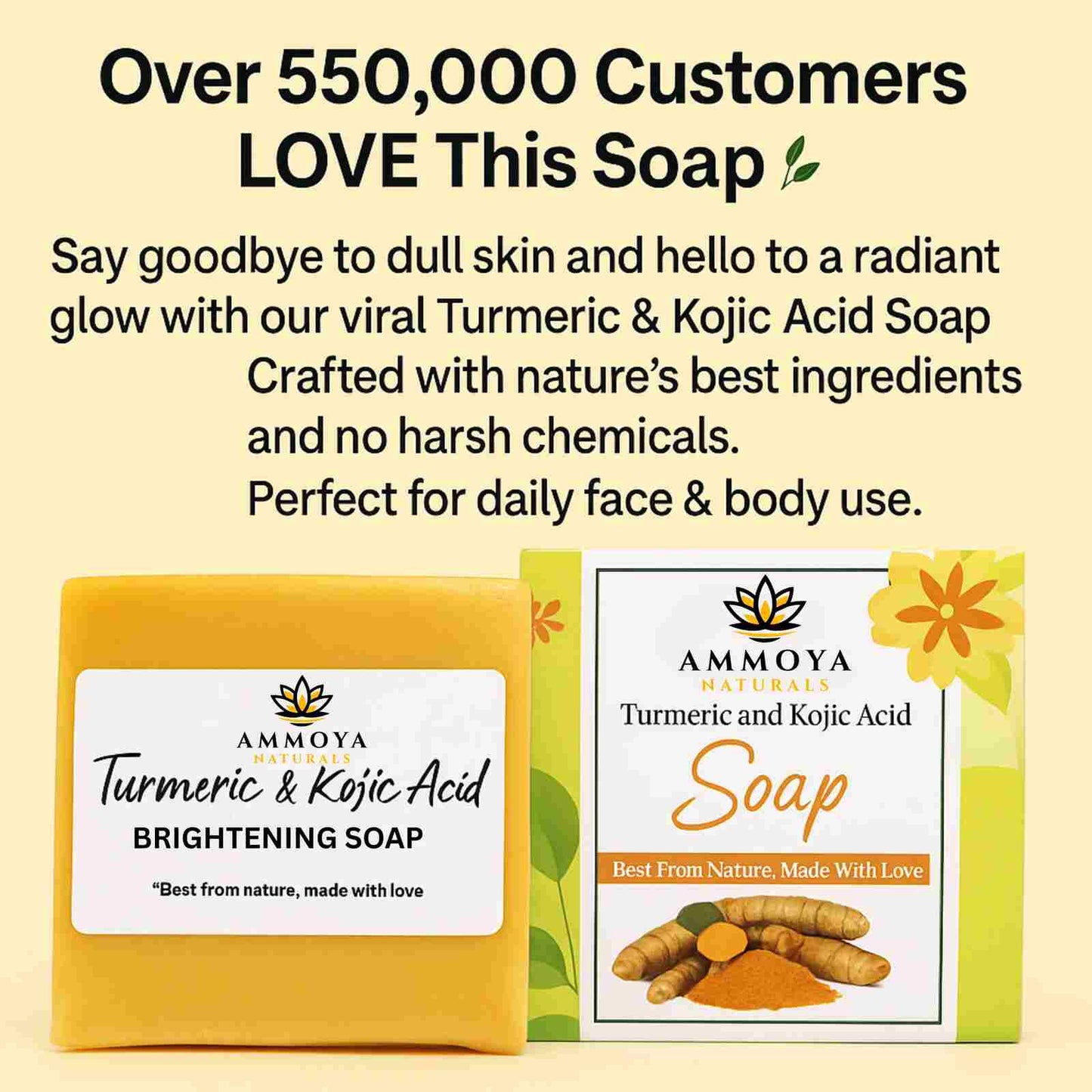 Natural Glow Turmeric & Kojic Acid Cleansing Bar Soap