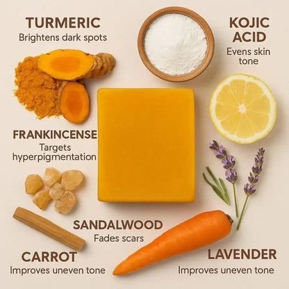 Natural Glow Turmeric & Kojic Acid Cleansing Bar Soap