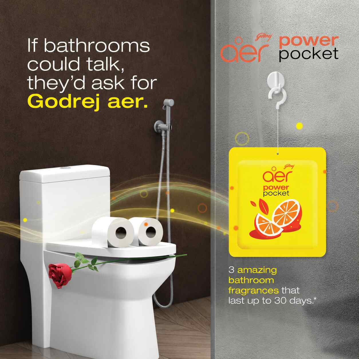 All-in-One Hanging Bathroom Air Freshener Pockets