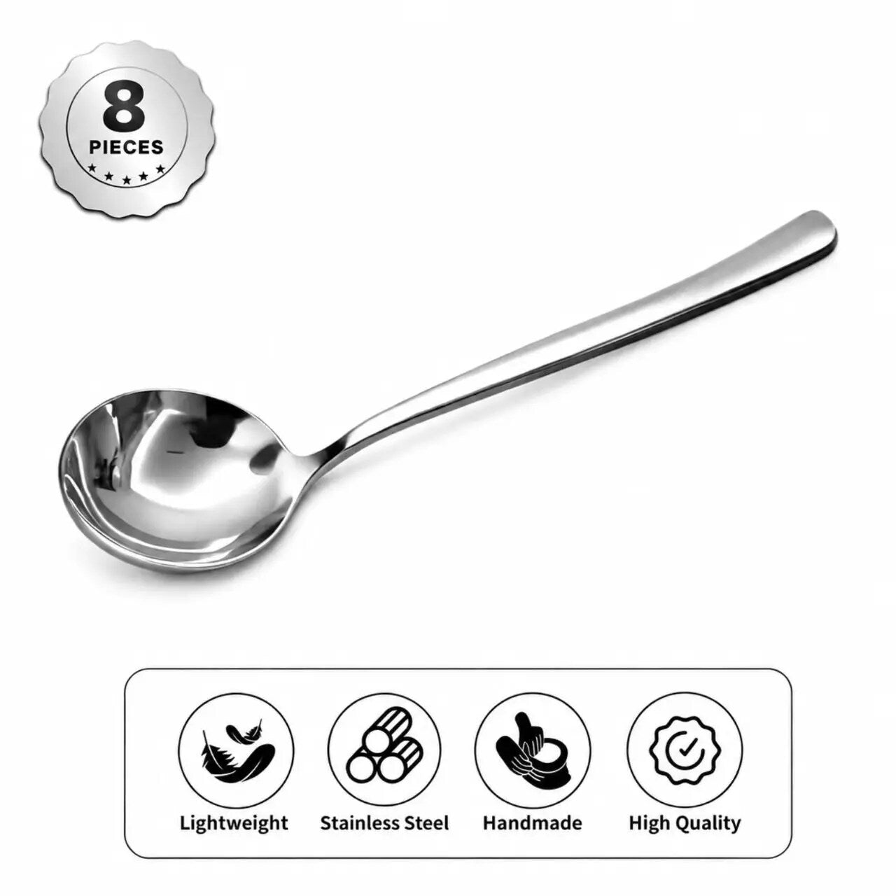 Premium Stainless Steel Soup Spoon Set