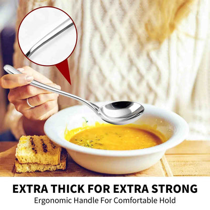 Premium Stainless Steel Soup Spoon Set