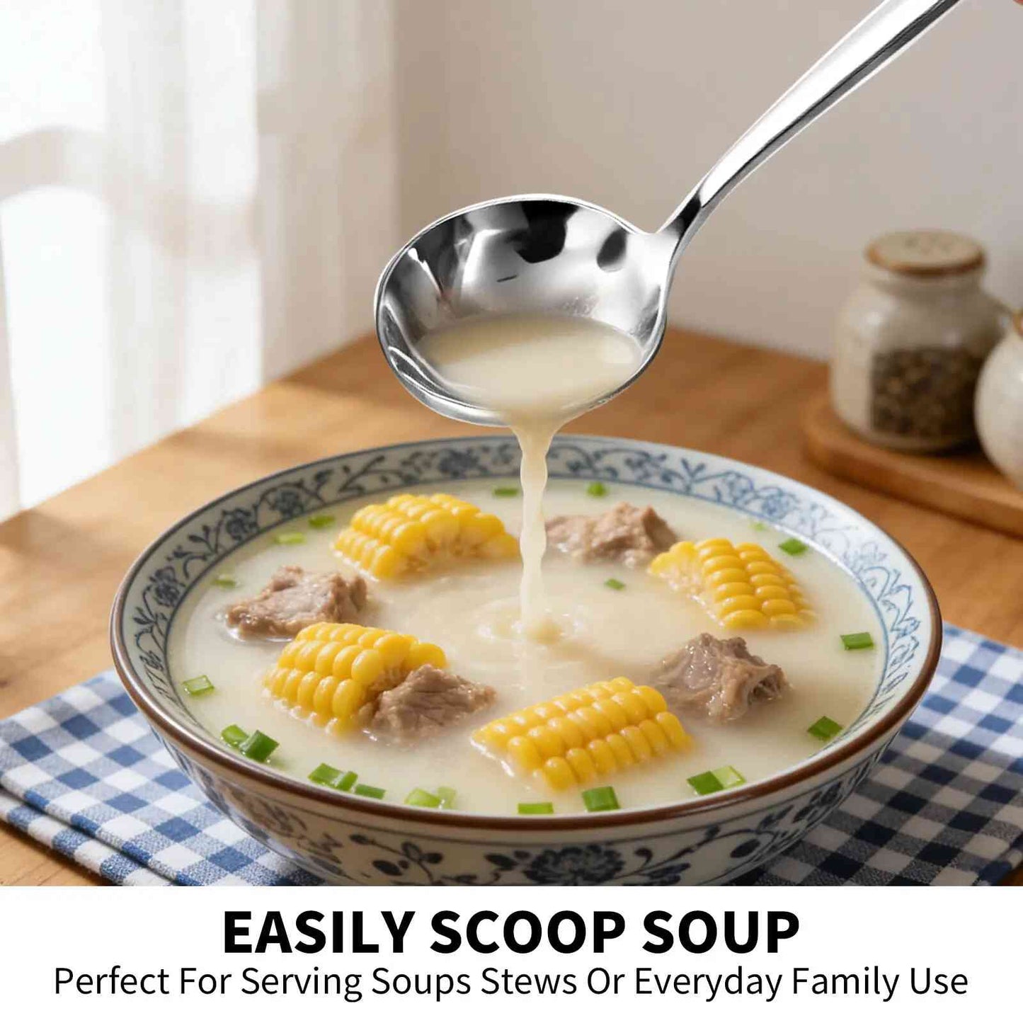 Premium Stainless Steel Soup Spoon Set