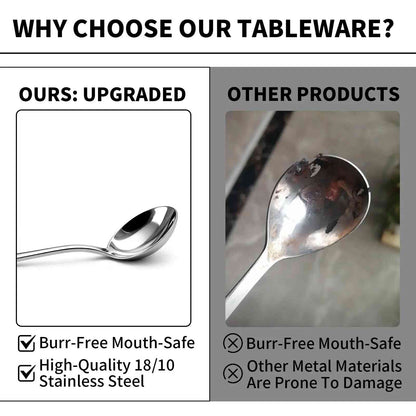 Premium Stainless Steel Soup Spoon Set