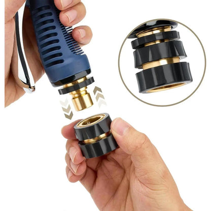 Effortless Snap-On Solid Brass Garden Hose Quick Connectors