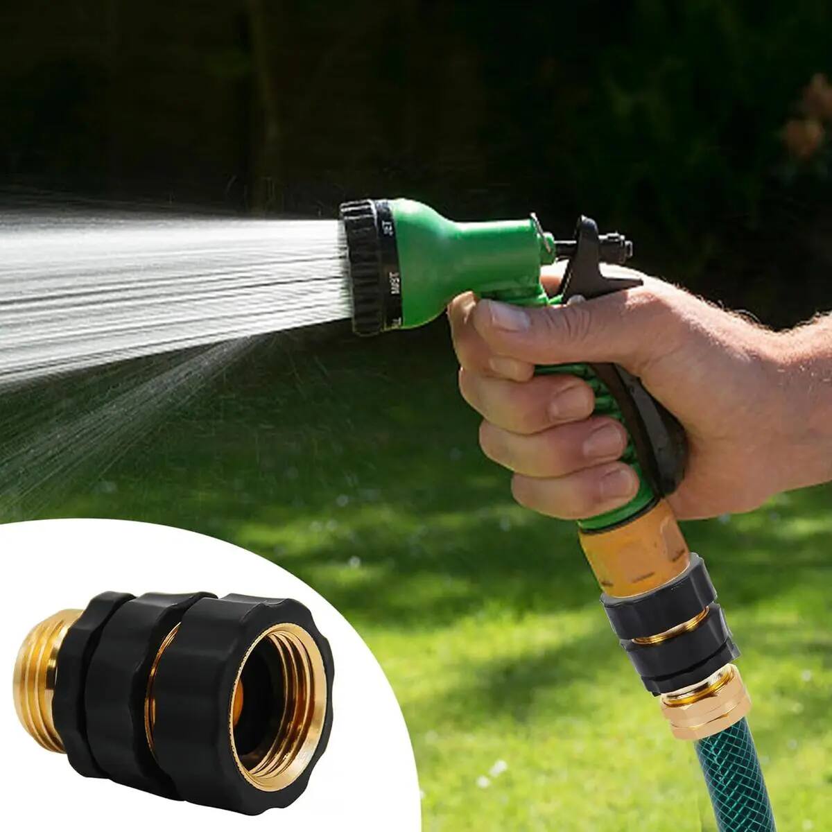 Effortless Snap-On Solid Brass Garden Hose Quick Connectors