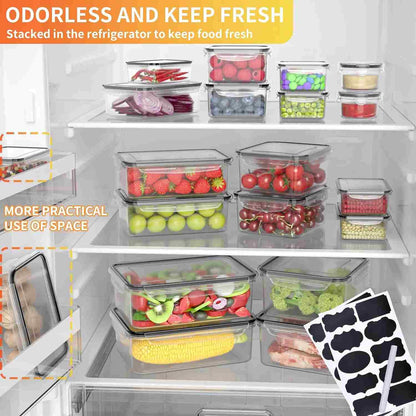 Leak-Proof Food Storage Containers Set with Airtight Lids