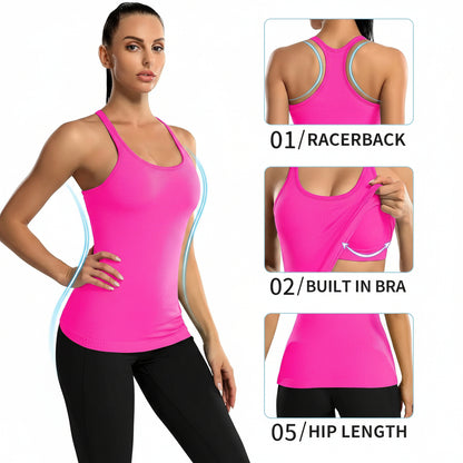 Moisture-Wicking Racerback Workout Tank Tops for Women