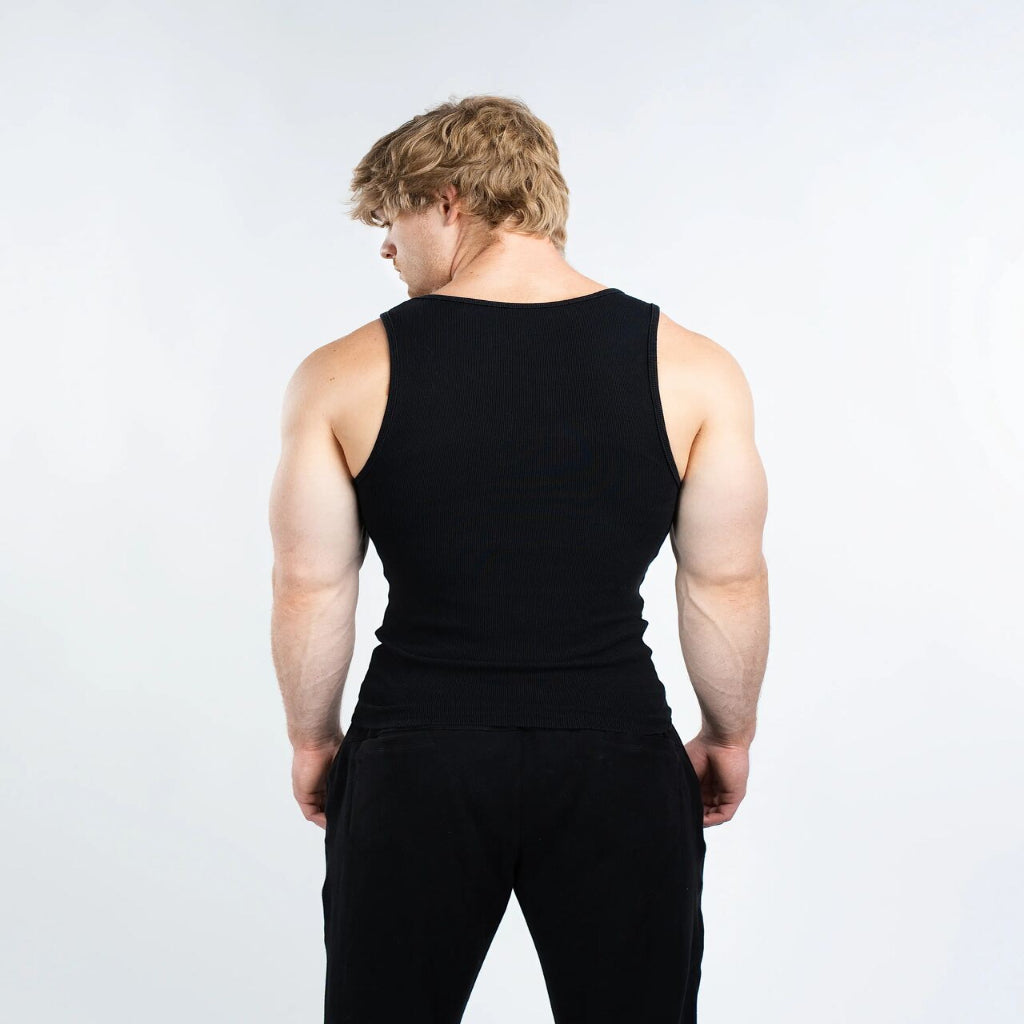 Shape-Retaining Ribbed Tank Top — Engineered for the Perfect Fit