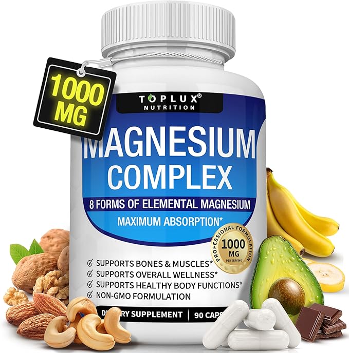 Advanced 8-in-1 Complete Magnesium Complex – 1000mg Full Spectrum Formula
