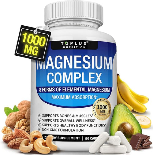 Advanced 8-in-1 Complete Magnesium Complex – 1000mg Full Spectrum Formula