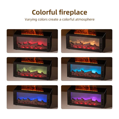 3D Realistic Flame Fireplace Aroma Diffuser & Humidifier