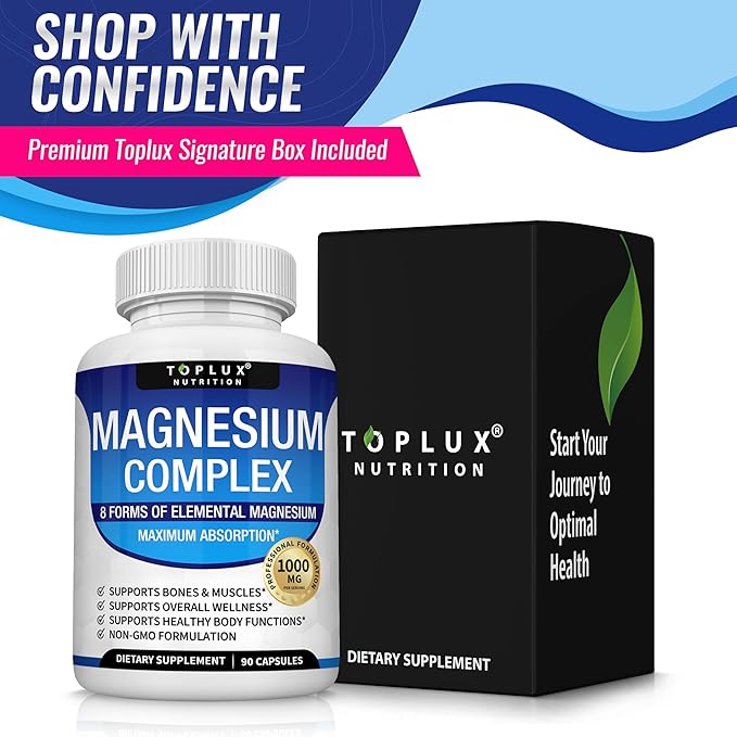 Advanced 8-in-1 Complete Magnesium Complex – 1000mg Full Spectrum Formula