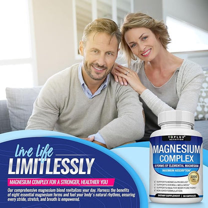 Advanced 8-in-1 Complete Magnesium Complex – 1000mg Full Spectrum Formula