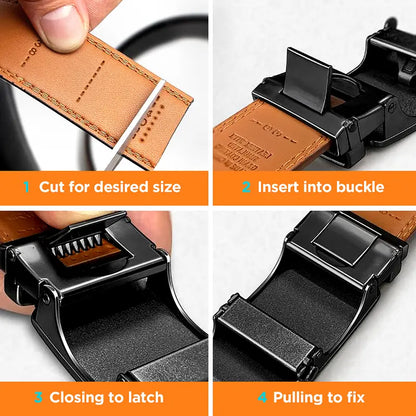 Perfect Fit Ratchet Belt For Men — Trim-To-Size Comfort With Instant Lock Precision