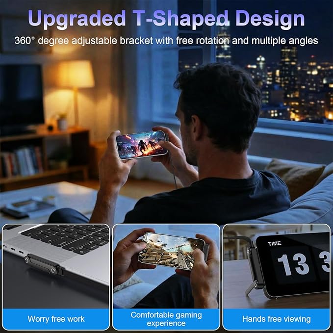 240W Ultra-Fast Charging Cable with Integrated Invisible Phone Stand