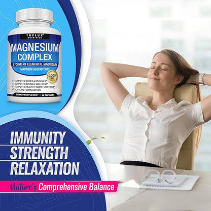 Advanced 8-in-1 Complete Magnesium Complex – 1000mg Full Spectrum Formula