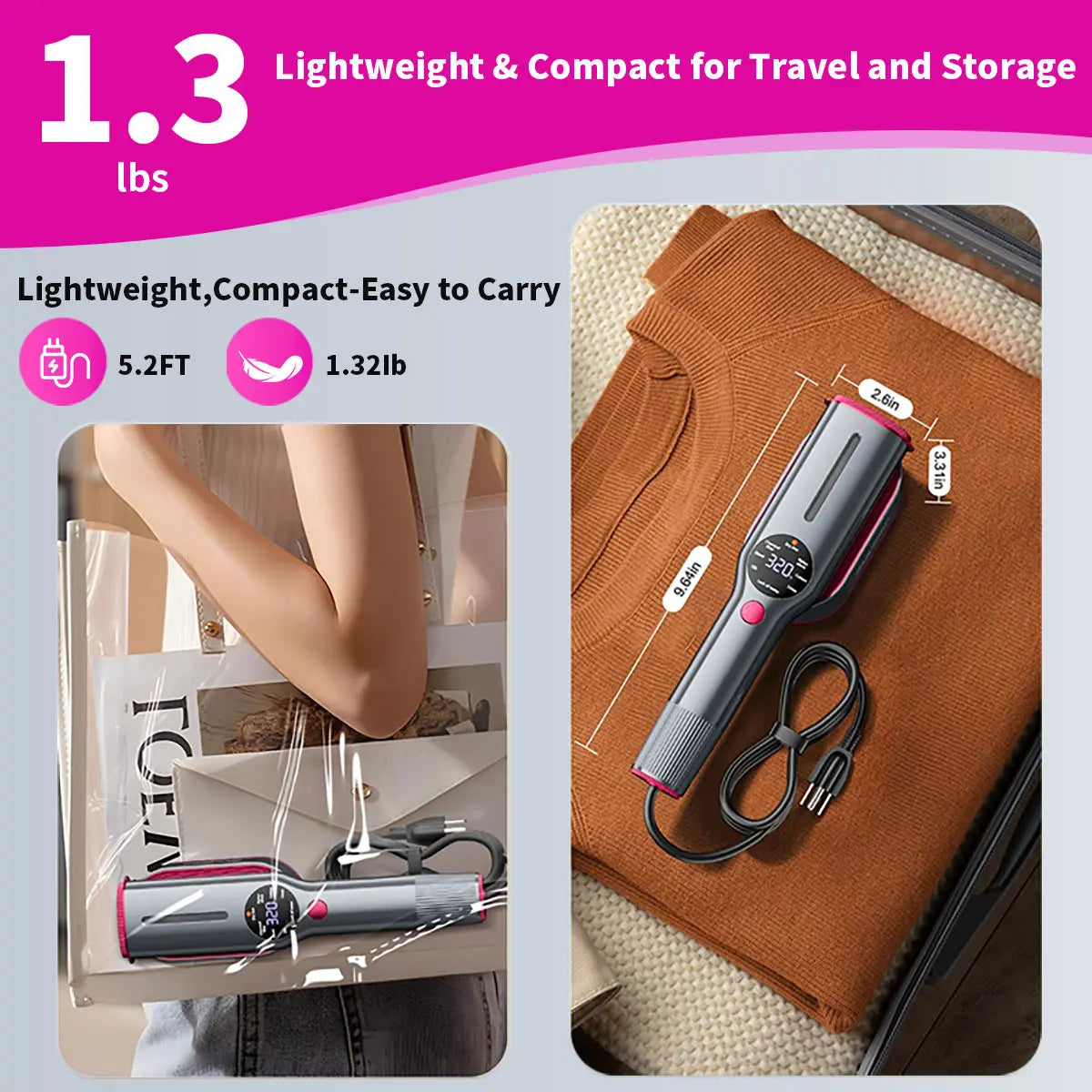 Smart 7-Mode Garment Steamer: 5s Fast Heat & Swivel Iron