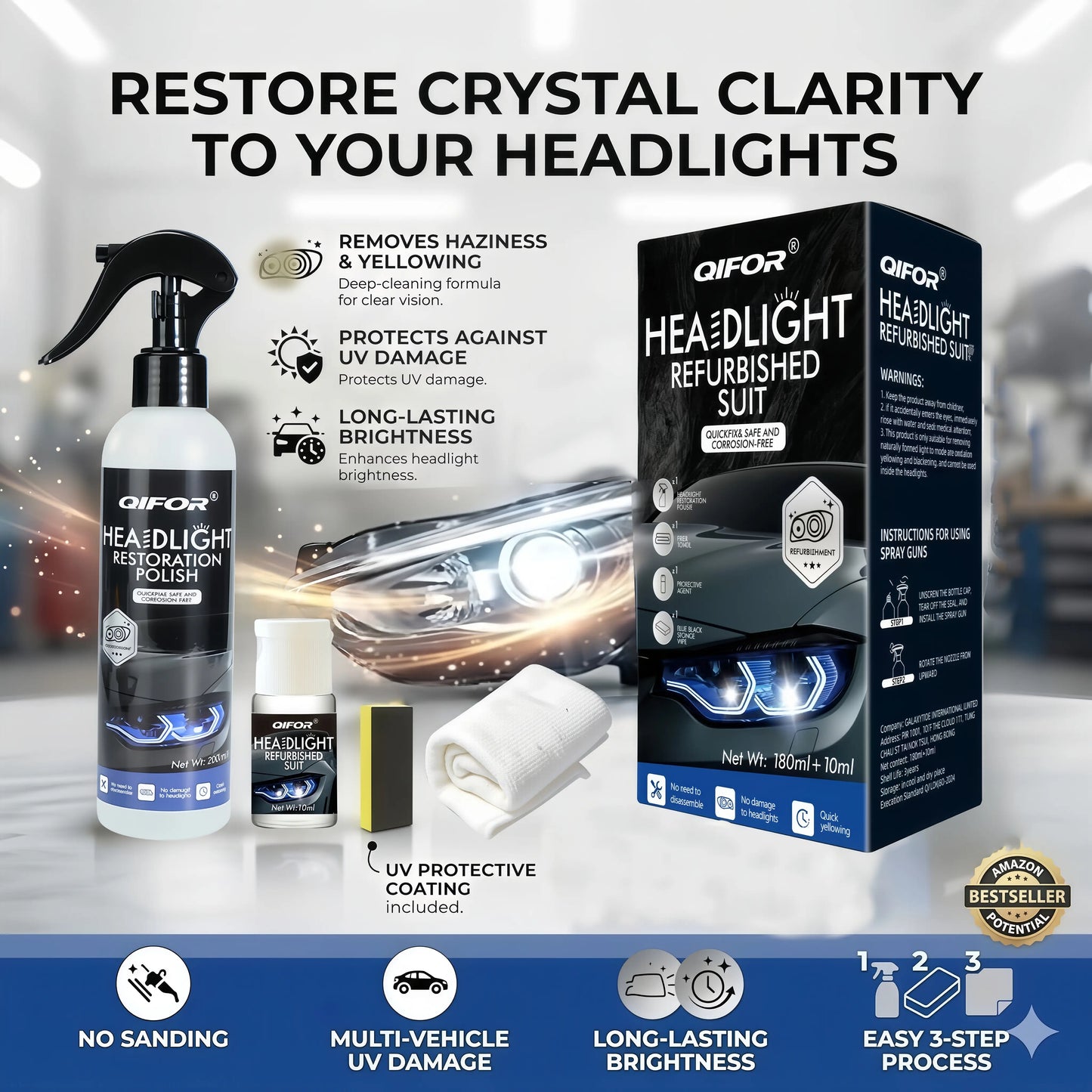 Bring Your Blurry, Oxidized Headlights Back to Brand New in Minutes