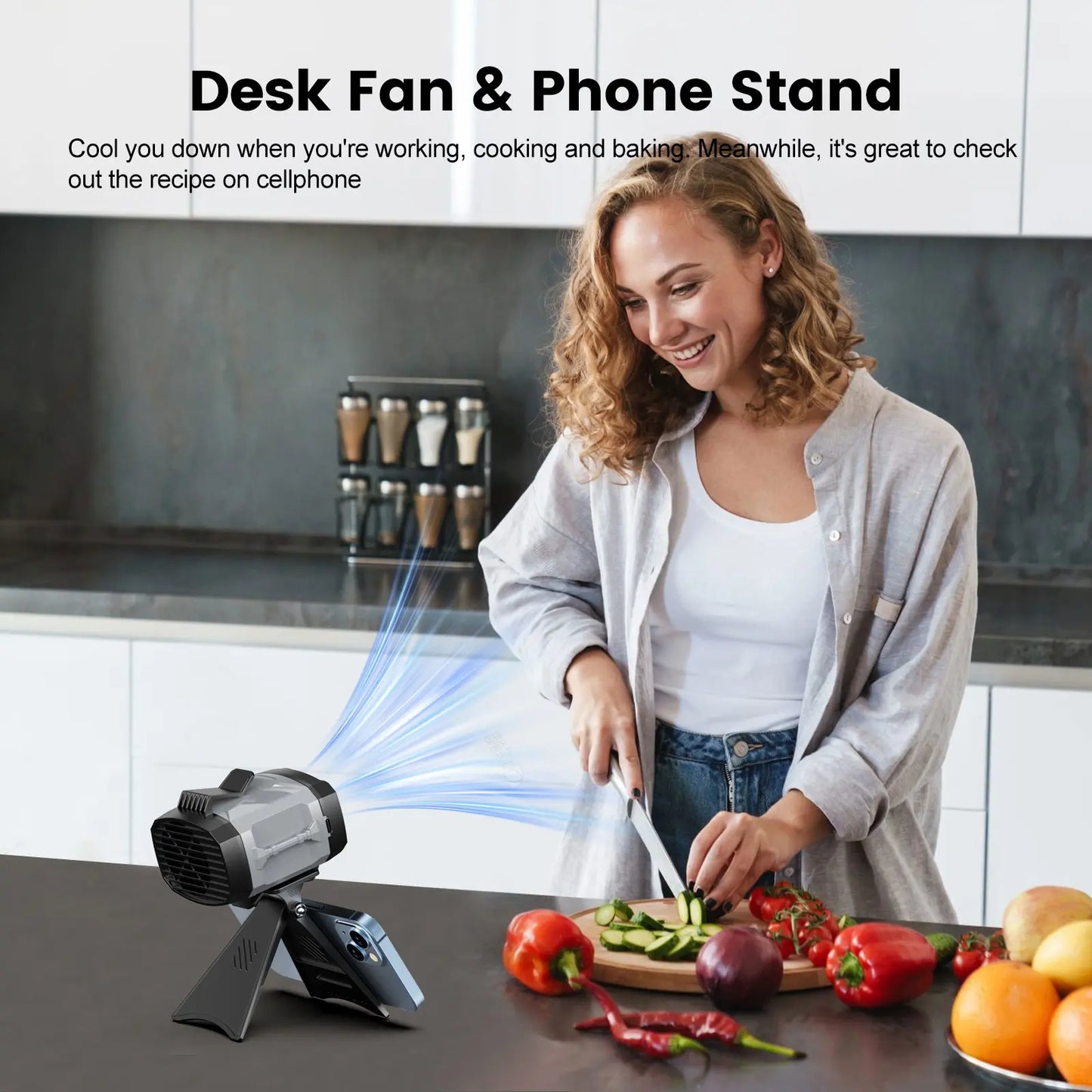 Ultra-Lightweight 4-Speed Portable Fan – Convertible Clip & Desk Stand