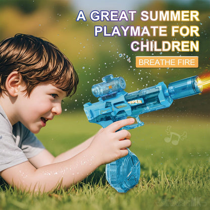 Ultimate Battle Water Gun Powerful Electric Water Gun, Water Blaster Automatic Squirt Gun with Glowing Muzzle
