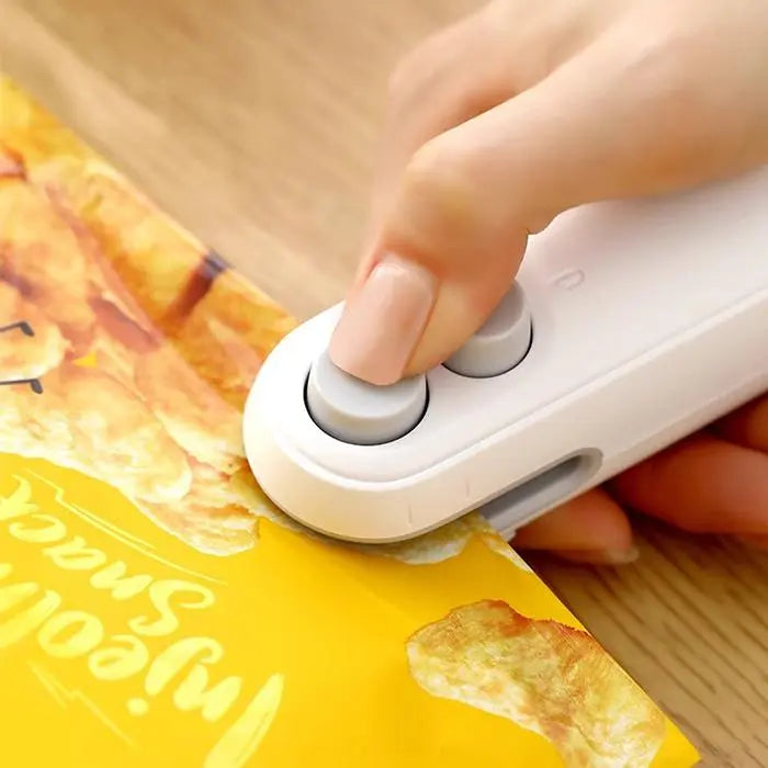 Mini snack bag sealing machine,2 in 1 heat USB rechargeable snack bag selaer,plastic Electric bag sealers
