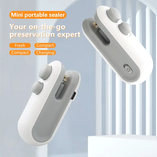 Mini snack bag sealing machine,2 in 1 heat USB rechargeable snack bag selaer,plastic Electric bag sealers