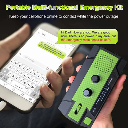 4000mAh Solar Emergency Weather Radio with LED Flashlight & Reading Lamp