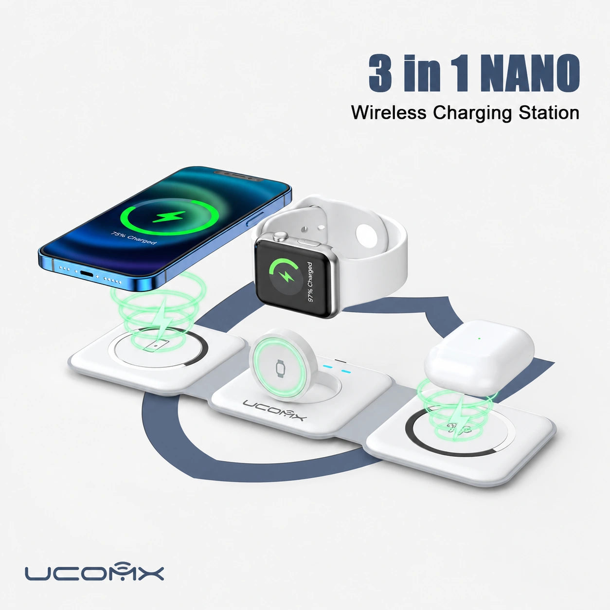 3-in-1 Magnetic Foldable Wireless Charging Station