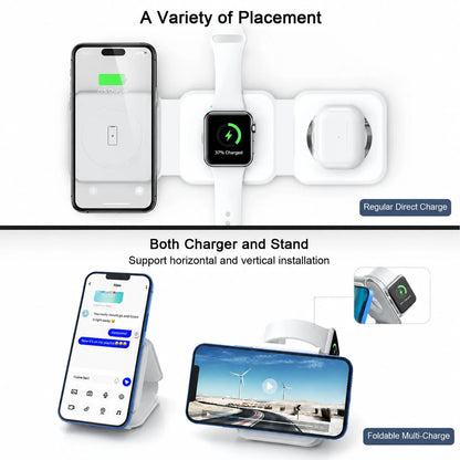 3-in-1 Magnetic Foldable Wireless Charging Station
