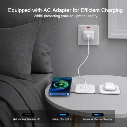 3-in-1 Magnetic Foldable Wireless Charging Station