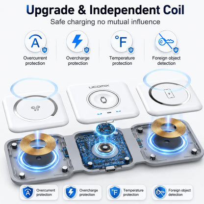 3-in-1 Magnetic Foldable Wireless Charging Station