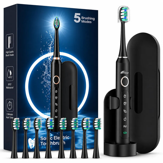 Achieve a Brighter, Whiter Smile with Our Sonic Electric Toothbrush