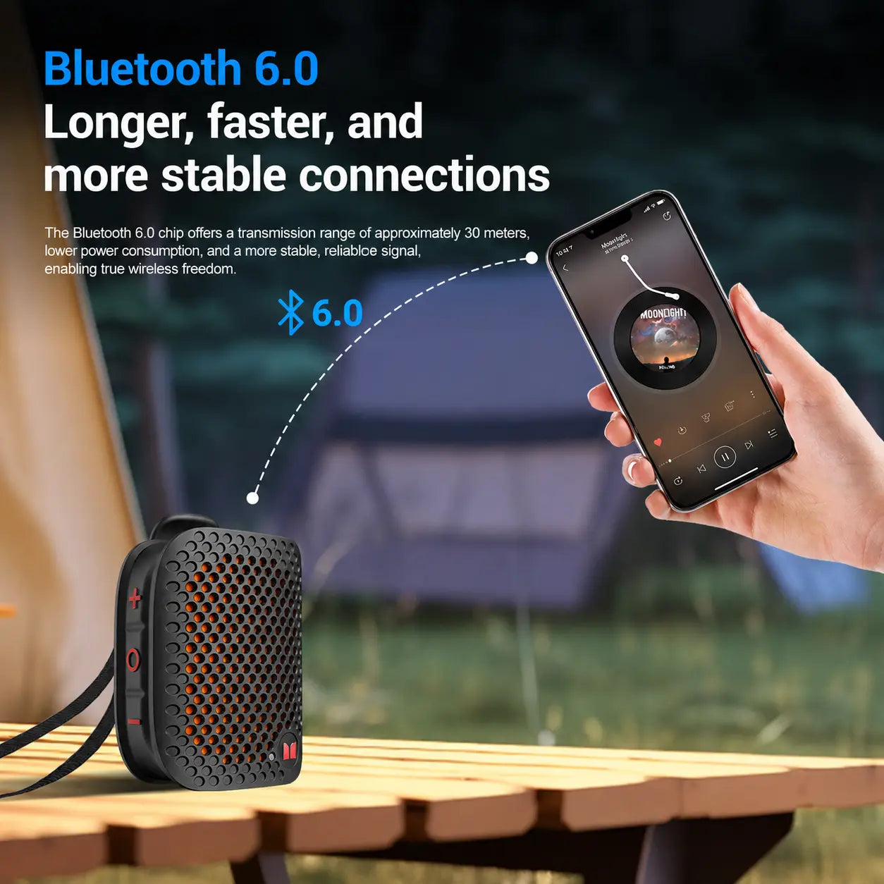 Ultra-Portable Clip-On Bluetooth Speaker
