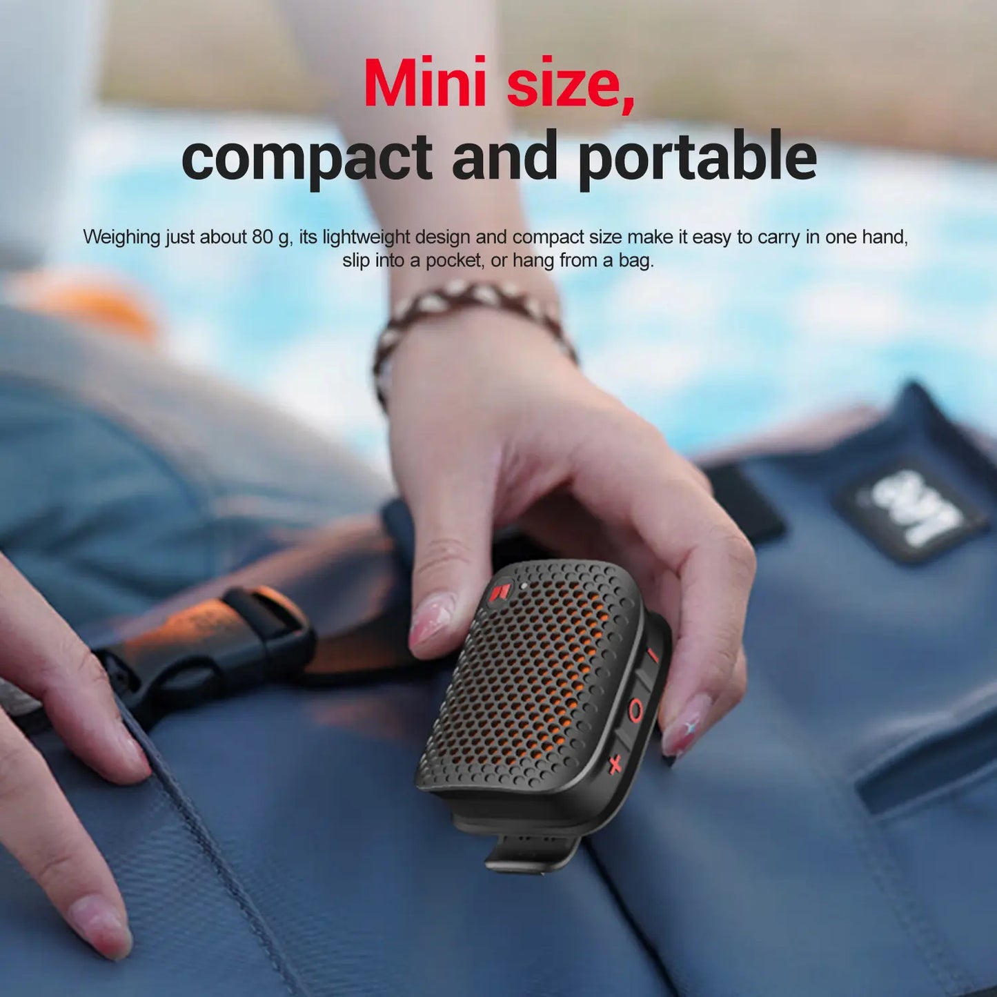 Ultra-Portable Clip-On Bluetooth Speaker