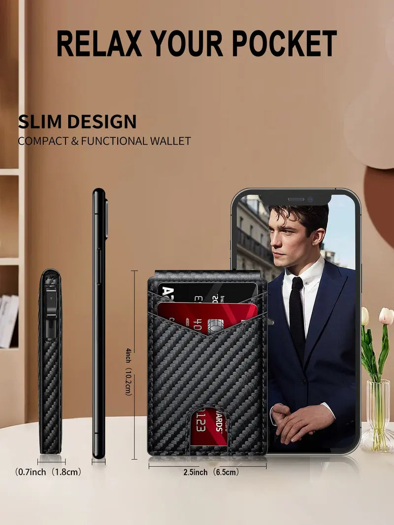 Ultra-Slim RFID Blocking Trifold Wallet for Men