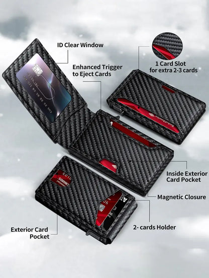 Ultra-Slim RFID Blocking Trifold Wallet for Men