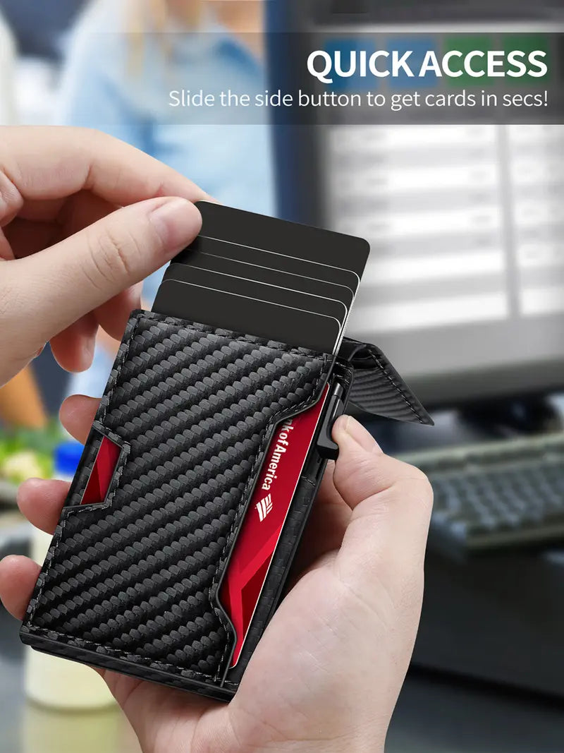 Ultra-Slim RFID Blocking Trifold Wallet for Men