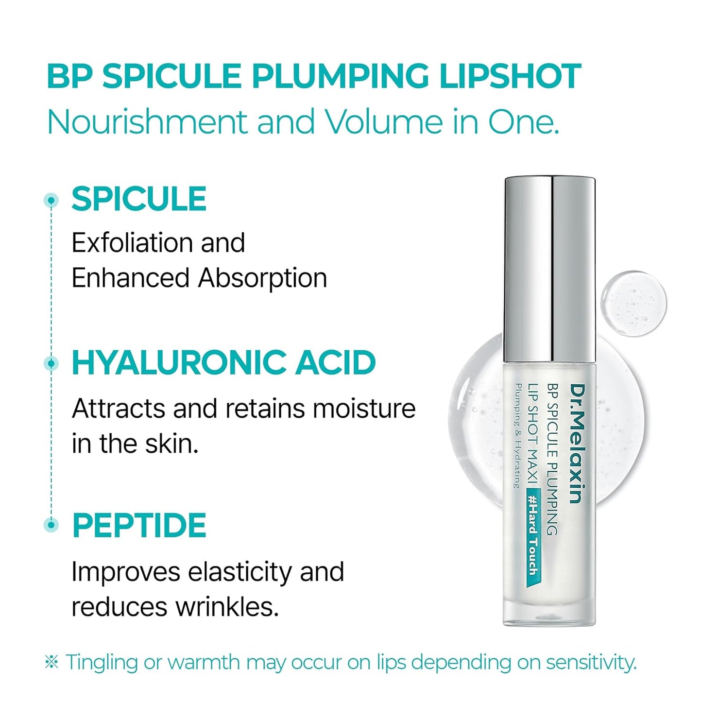 BP Spicule Plumping Lip Shot - Instant Glass-Like Volume Without Sticky Lip Gloss
