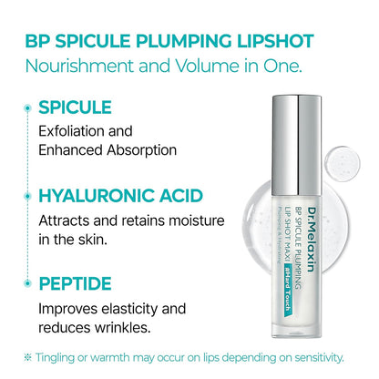 BP Spicule Plumping Lip Shot - Instant Glass-Like Volume Without Sticky Lip Gloss