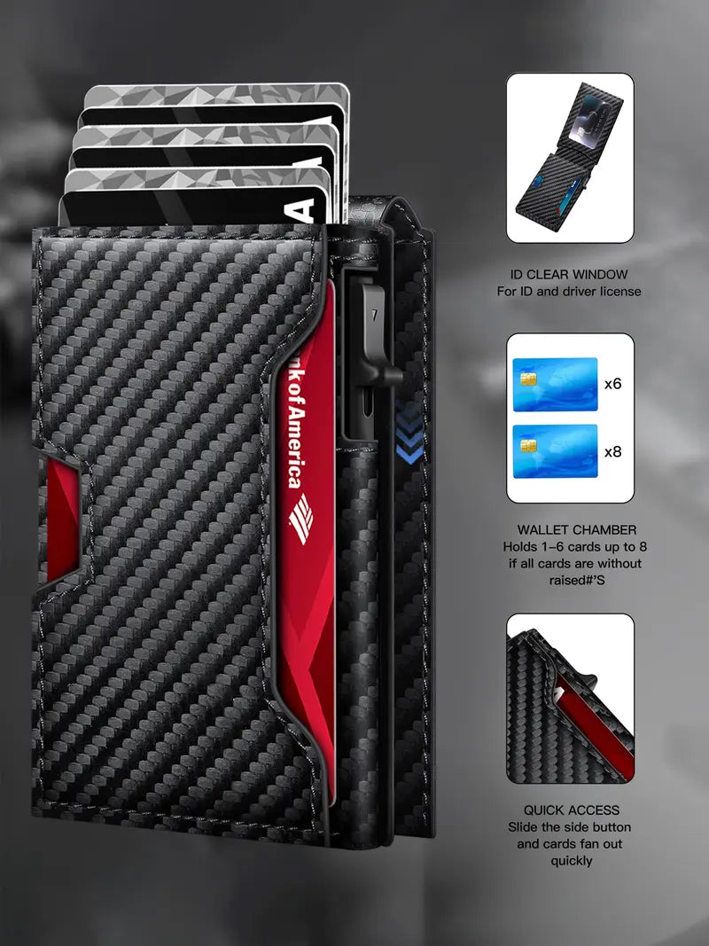 Ultra-Slim RFID Blocking Trifold Wallet for Men