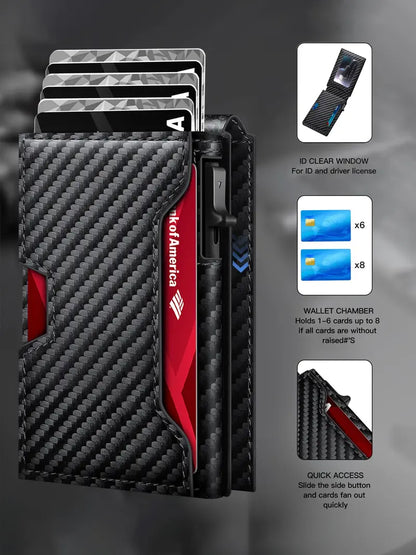 Ultra-Slim RFID Blocking Trifold Wallet for Men