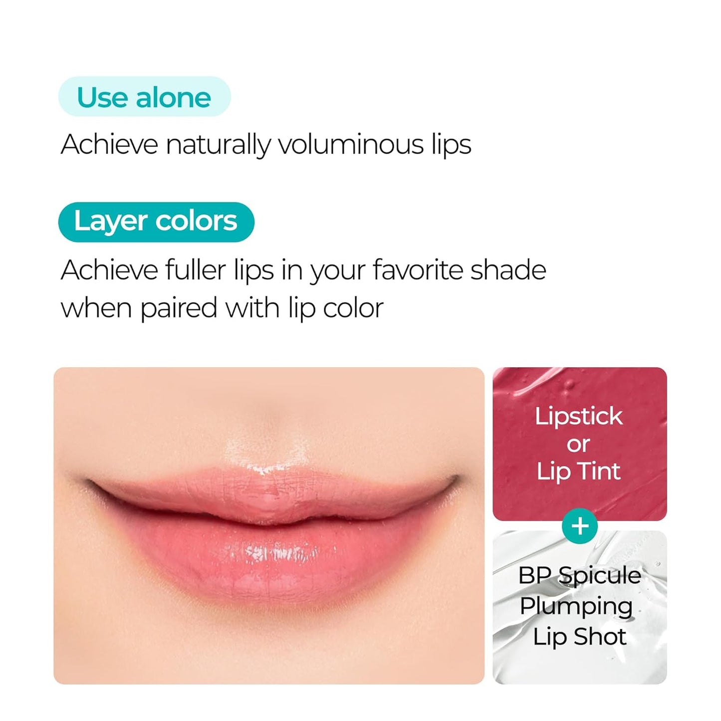 BP Spicule Plumping Lip Shot - Instant Glass-Like Volume Without Sticky Lip Gloss