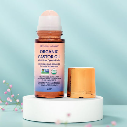 Castor Oil Rose Quartz Roll-On